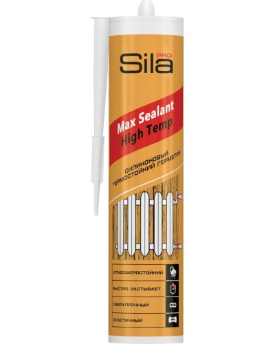 Герметик Sila PRO Max Sealant, High Temp, термостойкий, 280 мл. Герметик силиконовый термостойкий, красный. Sila в Белгороде