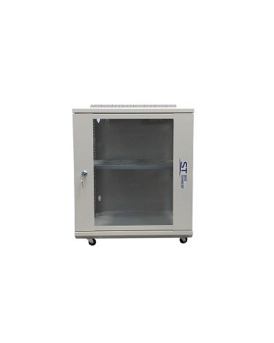 ST-NC12U600 (серый) С ПОЛКОЙ. Шкаф телекоммуникационный 19 настенный 12U. Space Technology в Белгороде