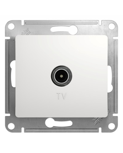 Glossa розетка TV антенна коннектор, 1-местная, скрытой установки, механизм, белый (GSL000193). Розетка TV антенна. Systeme Electric в Белгороде