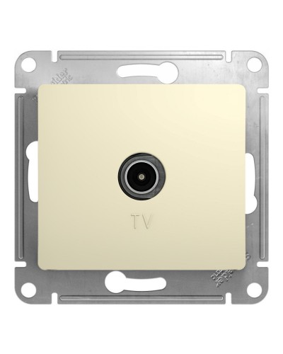 Glossa розетка TV антенна коннектор, 1-местная, скрытой установки, механизм, бежевый (GSL000293). Розетка TV антенна. Systeme Electric в Белгороде