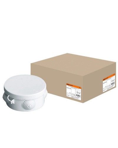 Коробка ОП D85х40мм, крышка, IP54, 4вх. (SQ1401-0102). Распаячная коробка. TDM ЕLECTRIC в Белгороде