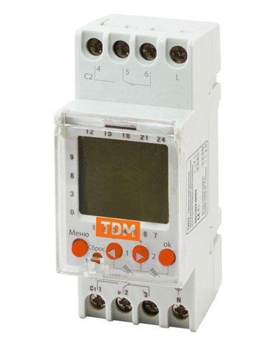 ТЭ822-2кан-1мин/7дн-44on/off-2х16А-DIN TDM (SQ1503-0003). Таймер электронный. TDM ЕLECTRIC в Белгороде