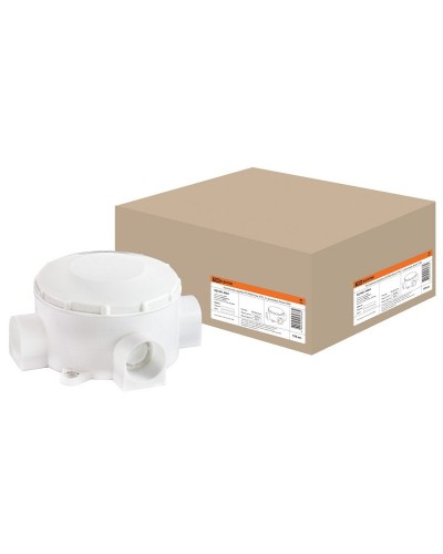 Распаячная коробка ОП D80х35мм, IP42, 3-х рожковая, белая TDM (SQ1401-4004). Распаячная коробка ОП. TDM ЕLECTRIC в Белгороде