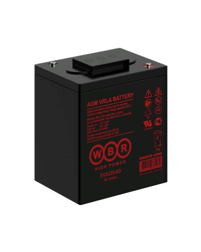 WBR EVX225-6G. Аккумулятор герметичный свинцово-кислотный. WBR в Белгороде