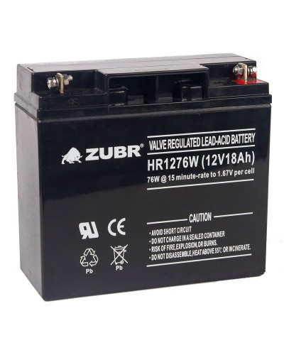 ZUBR HR 1276W (12V, 18Ah). Аккумулятор герметичный свинцово-кислотный. ZUBR в Белгороде