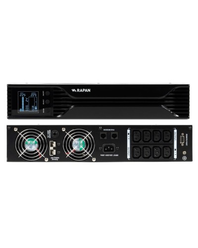 RAPAN-UPS 1000 RACK+2х9Ah (RAPAN-UPS 1000-RACK-IN-2х9-E) (8958). Бесперебойный источник питания. Бастион в Белгороде