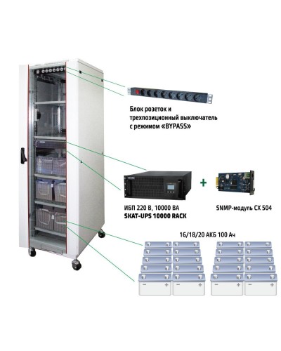 SKAT UPS 10000 SNMP (484). Комплекс бесперебойного питания. Бастион в Белгороде