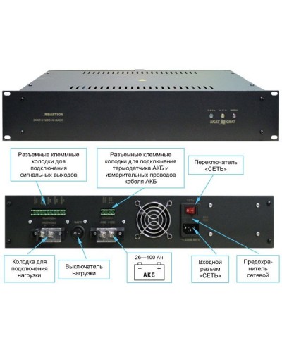 SKAT -V.12DC-18 RACK (СКАТ ИБП-12/18-RACK) (2145). Источник вторичного электропитания резервированный. Бастион в Белгороде