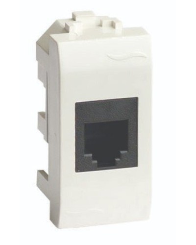 Розетка RJ-45 Brava 1 модуль слоновая кость (75457S): Розетка компьютерная с одним разъёмом в Белгороде