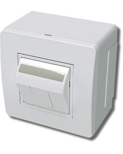 Коробка в сборе с 1 розеткой RJ45, кат.5е, белая (10665): Коробка в сборе в Белгороде