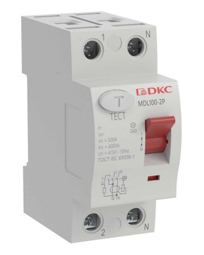 YON MAX MDL100 ВДТ, 2P, 30mA, 16A, АС (MDL100-2P2-16-AC). Автоматический выключатель дифференциальный (УЗО). ДКС в Белгороде