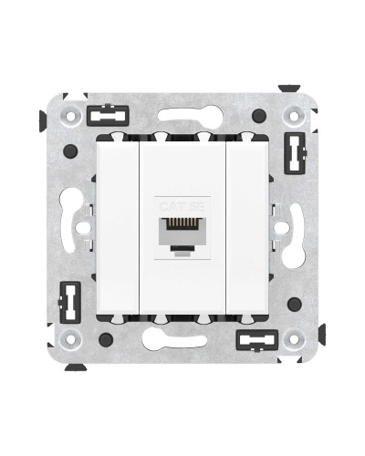 Розетка RJ-45 в стену, кат.5E, Avanti, одинарная, белое облако (4400663). Розетка компьютерная. ДКС в Белгороде