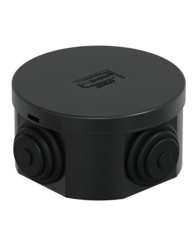 Коробка JBR065 D=65х35, 4 вых., IP44, черная (44004BL-1). Коробка монтажная. Экопласт в Белгороде