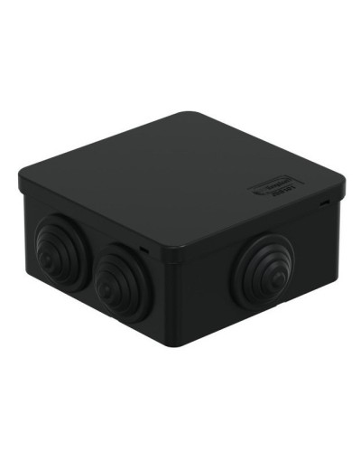Коробка JBS101 100х100х55, 6 вых., IP55, черная (44037BL-1). Коробка монтажная. Экопласт в Белгороде