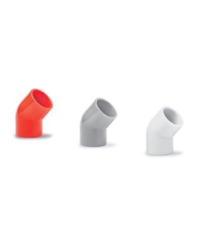 Ecoplast поворот 45гр., для аспирационной системы D25, АБС, белый (10 шт) (49225-10W). Поворот для аспирационной системы. Экопласт в Белгороде