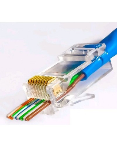 RJ-45 джек сквозной (8P8C) (100 шт). Разъем RJ-45. Прочие зарубежные в Белгороде