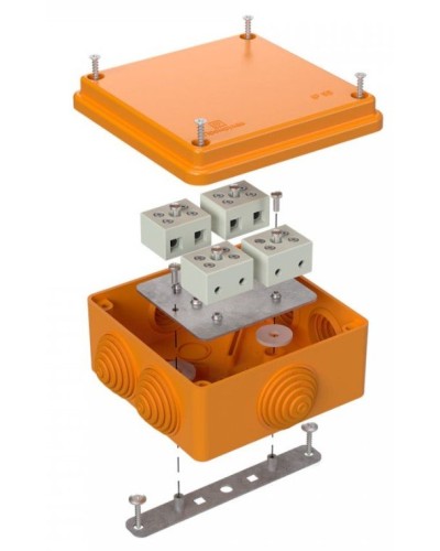 Коробка огнестойкая 100х100х50 для о/п (40-0300-FR2.5-8). Коробка огнестойкая для открытой установки. Промрукав в Белгороде