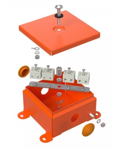 Коробка огнестойкая 110х110х65 (70-0360-FR6.0-8). Коробка огнестойкая для открытой установки. Промрукав в Белгороде