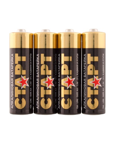 СТАРТ LR6-SH4-BOX (1,5 В, AA, LR6), упак. 4 шт.. Алкалиновые батарейки. СТАРТ в Белгороде