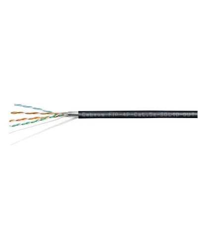 FTP-4P-Cat.5e-SOLID-OUT-LSZH-UV-100 (7176c-5). Кабель «витая пара» (LAN) для структурированных систем связи. CABEUS в Белгороде
