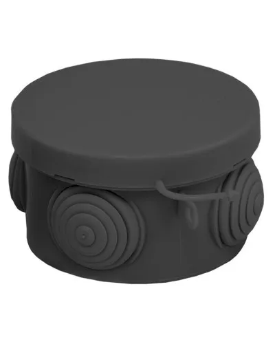 КМР-040-038 с крышкой (65х40) чёрная IP54 (plc-kmr-040-038-b). Коробка распределительная. EKF в Белгороде