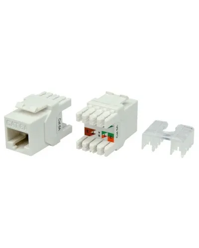 KJ8-8P8C-C6A-180-WH. Вставка Keystone Jack RJ-45. Hyperline в Белгороде