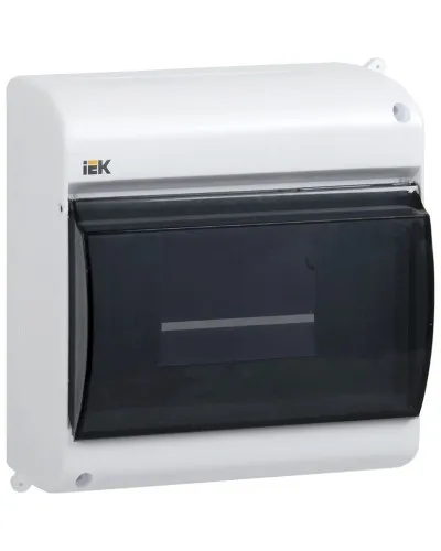 Корпус пластиковый КМПн 2/6 IP30 белый KREPTA 3 (MKP42-N-06-30-09). Щиток модульный с прозрачной дверцей, настенный. IEK в Белгороде
