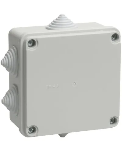 Коробка распаячная КМ41233 100х100х50 открытой проводки IP44 6 гермовводов серая (UKO11-100-100-050-K41-44). Коробка распаячная безгалогенная (HF). IEK в Белгороде