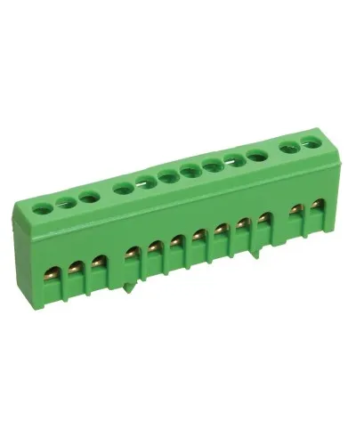 Шина PE земля ШНИ-6х9-10-К-З (YNN10-69-10KD-K06). Шина в корпусном изоляторе на DIN-рейку. IEK в Белгороде