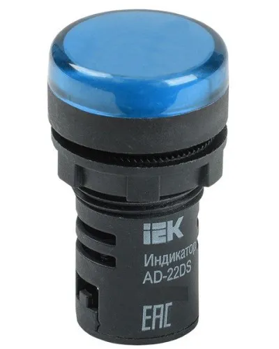 Лампа AD22DS (LED) матрица D22мм синий 24В AC/DC (BLS10-ADDS-024-K07). Светосигнальный индикатор. IEK в Белгороде