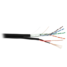 F/UTP 4pair, Cat5e, Out, PVC+PWR (EC-UF004-5E-PC050-PE-BK). Кабель «витая пара» (LAN) для структурированных систем связи. NETLAN