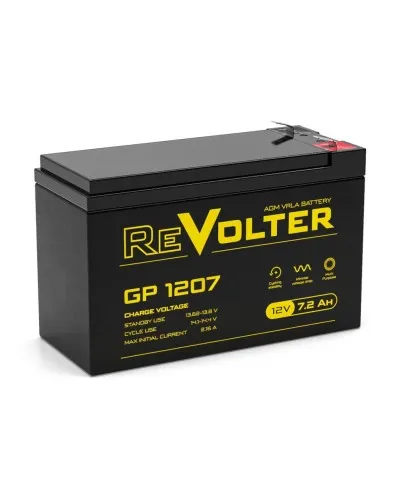 Revolter GP 1207. Аккумулятор автомобильный герметичный свинцово-кислотный. Revolter в Белгороде