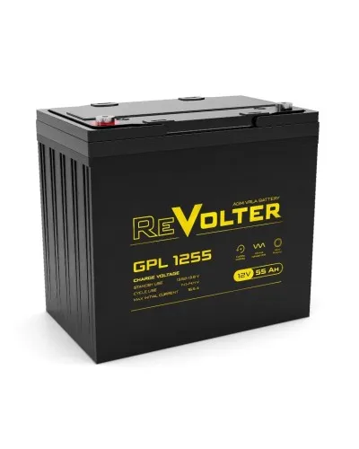 Revolter GPL 1255. Аккумулятор автомобильный герметичный свинцово-кислотный. Revolter в Белгороде