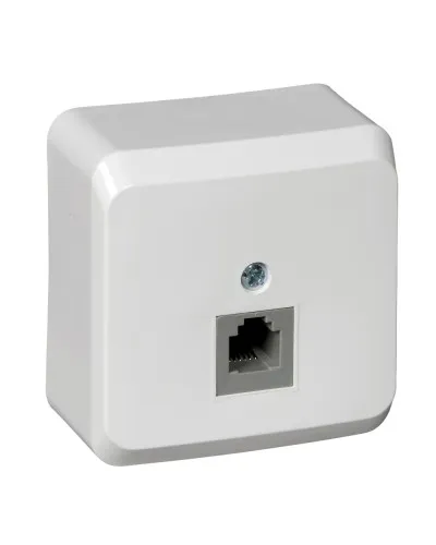 Этюд розетка RJ11 1-местная, о/у, белый (TELA-001B). Розетка телефонная. Systeme Electric в Белгороде