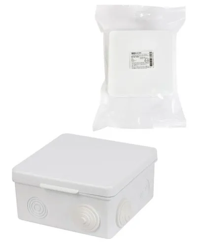 Коробка ОП 100х100х55мм, крышка, IP54, 8вх. (SQ1401-0513). Распаячная коробка. TDM ЕLECTRIC в Белгороде