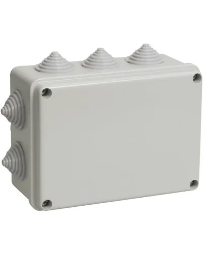 Коробка ОП 190х140х70мм, крышка, IP55, 10 гермовводов (SQ1401-1244). Распаячная коробка. TDM ЕLECTRIC в Белгороде