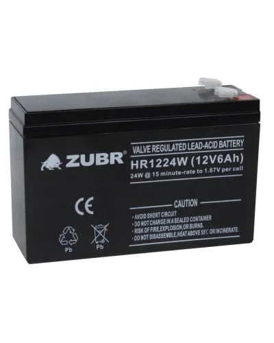ZUBR HR 1224W (12V, 6Ah). Аккумулятор герметичный свинцово-кислотный. ZUBR в Белгороде