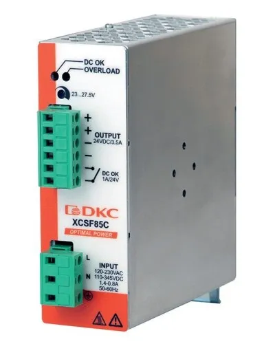 Источник питания однофазный, 85Вт, 6А, 12В (XCSF85B). Источник питания OPTIMAL POWER однофазный. ДКС в Белгороде