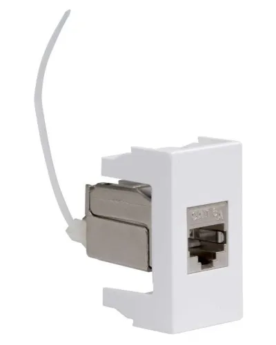 Розетка RJ-45 Viva 1 модуль кат.6A белая (45078). Розетка компьютерная экранированная с одним разъёмом. ДКС в Белгороде