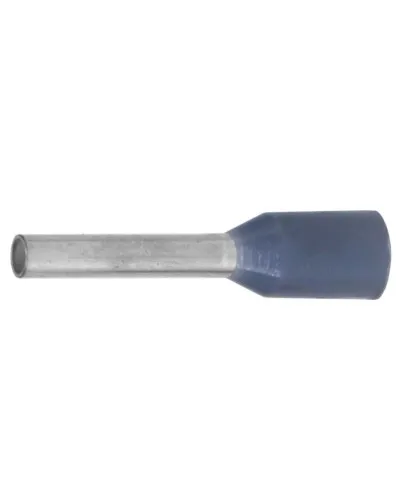 Наконечник-гильза НШВИ 0.75-12, серый (100 шт) (IF0.75-12GR). Наконечник-гильза с изолированным фланцем. ДКС в Белгороде