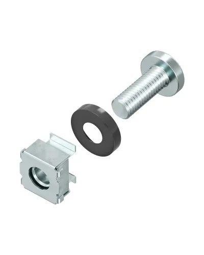 Комплект крепежный - винт, шайба, гайка для напольных 19 IT-корпусов CQE (50 шт) (R5CNS50). Комплект крепежный для напольных 19 IT-корпусов. ДКС в Белгороде