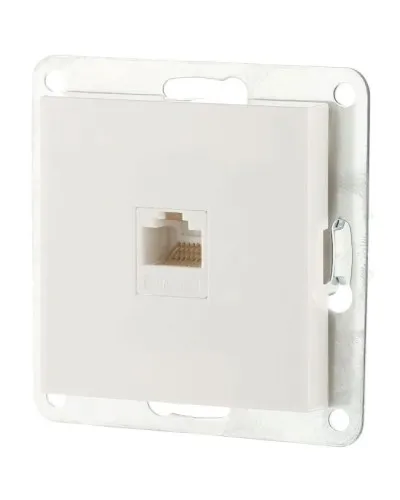 Розетка RJ-45 кат.5е с накладкой, белый LK80 (846104-1). Розетка компьютерная. Экопласт в Белгороде