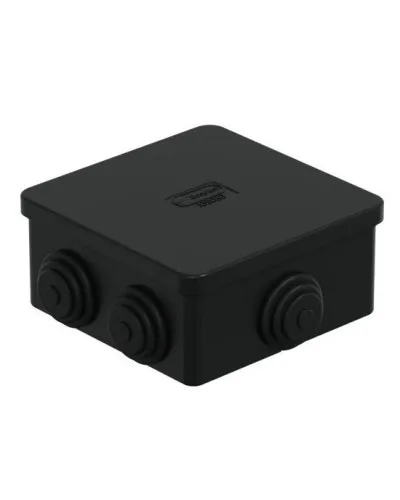 Коробка JBS080 85х85х40, 6 вых, IP44, черная (44006BL-1). Коробка монтажная. Экопласт в Белгороде