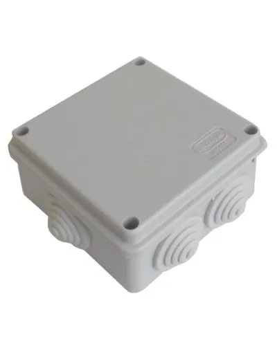 Коробка JBS100 100х100х55, 6 вых., 5P (0,15...2,5мм²) серая (43057HF-GR). Коробка монтажная, огнестойкая, без галогена. Экопласт в Белгороде