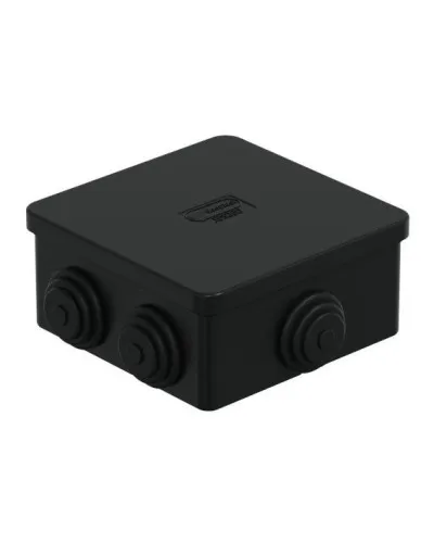 Коробка JBS080 85х85х50, 6 вых., IP44, чёрная (44066BL-1). Коробка монтажная. Экопласт в Белгороде