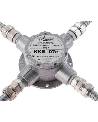ККВ-07е-Ех-А-Р1-К-БК1, КВМ15+КВМ15+КВМ15+КВМ15. Коробка коммутационная взрывозащищенная крестообразная. Эридан в Белгороде