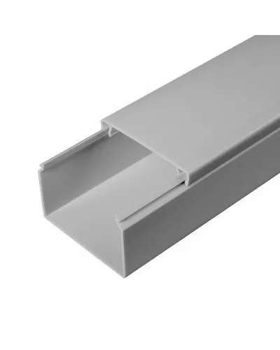 Короб 60х40 (Промрукав) (PR03.0077). Кабель-канал с двойным замком серый 60х40. Промрукав в Белгороде